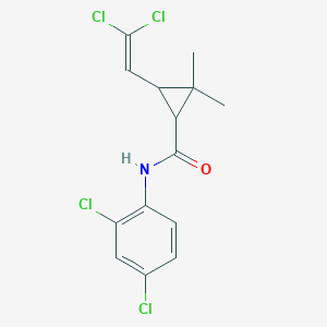 molecular formula C14H13Cl4NO B402522 N-(2,4-dichlorophenyl)-3-(2,2-dichlorovinyl)-2,2-dimethylcyclopropanecarboxamide CAS No. 297146-41-9