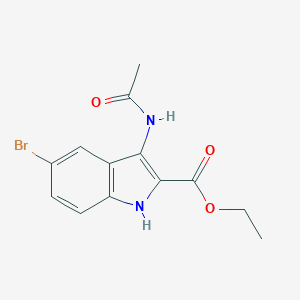 molecular formula C13H13BrN2O3 B402535 ethyl 3-acetamido-5-bromo-1H-indole-2-carboxylate 