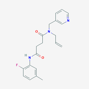 molecular formula C20H22FN3O2 B4025386 N-allyl-N'-(2-fluoro-5-methylphenyl)-N-(pyridin-3-ylmethyl)succinamide 