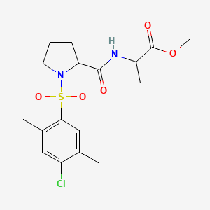 molecular formula C17H23ClN2O5S B4025428 methyl 1-[(4-chloro-2,5-dimethylphenyl)sulfonyl]prolylalaninate 