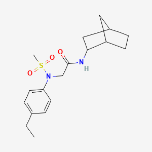 molecular formula C18H26N2O3S B4025460 N-bicyclo[2.2.1]hept-2-yl-N~2~-(4-ethylphenyl)-N~2~-(methylsulfonyl)glycinamide 