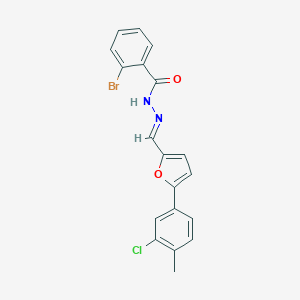 molecular formula C19H14BrClN2O2 B402561 2-bromo-N'-{(E)-[5-(3-chloro-4-methylphenyl)furan-2-yl]methylidene}benzohydrazide 