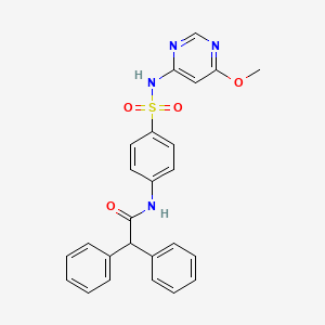 molecular formula C25H22N4O4S B4025661 N-(4-{[(6-methoxy-4-pyrimidinyl)amino]sulfonyl}phenyl)-2,2-diphenylacetamide 