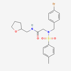 molecular formula C21H25BrN2O4S B4025731 N~2~-(4-bromobenzyl)-N~2~-[(4-methylphenyl)sulfonyl]-N~1~-(tetrahydro-2-furanylmethyl)glycinamide 