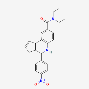 molecular formula C23H25N3O3 B4025744 N,N-diethyl-4-(4-nitrophenyl)-3a,4,5,9b-tetrahydro-3H-cyclopenta[c]quinoline-8-carboxamide 