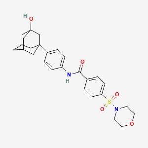 molecular formula C27H32N2O5S B4025793 N-[4-(3-hydroxy-1-adamantyl)phenyl]-4-morpholin-4-ylsulfonylbenzamide 