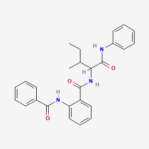 molecular formula C26H27N3O3 B4025825 N~2~-[2-(benzoylamino)benzoyl]-N~1~-phenylisoleucinamide 