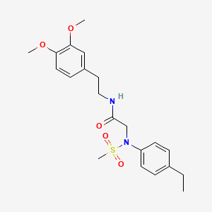 molecular formula C21H28N2O5S B4025894 N~1~-[2-(3,4-dimethoxyphenyl)ethyl]-N~2~-(4-ethylphenyl)-N~2~-(methylsulfonyl)glycinamide 