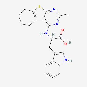 molecular formula C22H22N4O2S B4025945 N-(2-methyl-5,6,7,8-tetrahydro[1]benzothieno[2,3-d]pyrimidin-4-yl)tryptophan 