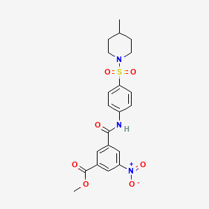 molecular formula C21H23N3O7S B4026079 METHYL 3-({4-[(4-METHYLPIPERIDINO)SULFONYL]ANILINO}CARBONYL)-5-NITROBENZOATE 