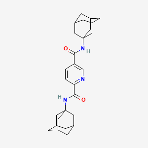 molecular formula C27H35N3O2 B4026085 N,N'-DI(ADAMANTAN-1-YL)-2,5-PYRIDINEDICARBOXAMIDE 