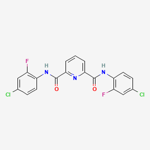 molecular formula C19H11Cl2F2N3O2 B4026115 N,N'-bis(4-chloro-2-fluorophenyl)-2,6-pyridinedicarboxamide 