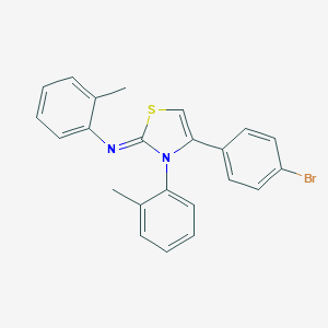 N-(4-(4-bromophenyl)-3-(2-methylphenyl)-1,3-thiazol-2(3H)-ylidene)-N-(2-methylphenyl)amine