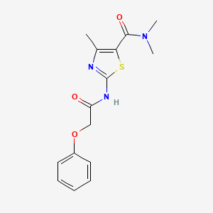 molecular formula C15H17N3O3S B4026246 N,N,4-TRIMETHYL-2-(2-PHENOXYACETAMIDO)-1,3-THIAZOLE-5-CARBOXAMIDE 