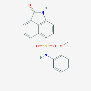 molecular formula C19H16N2O4S B402650 N-(2-methoxy-5-methylphenyl)-2-oxo-1,2-dihydrobenzo[cd]indole-6-sulfonamide 