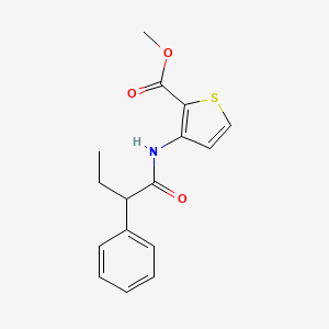 molecular formula C16H17NO3S B4026531 methyl 3-[(2-phenylbutanoyl)amino]-2-thiophenecarboxylate 