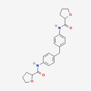 molecular formula C23H26N2O4 B4026542 N,N'-(methanediyldibenzene-4,1-diyl)ditetrahydrofuran-2-carboxamide 