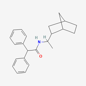molecular formula C23H27NO B4026547 N-[1-(bicyclo[2.2.1]hept-2-yl)ethyl]-2,2-diphenylacetamide 
