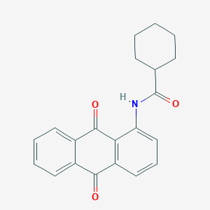 molecular formula C21H19NO3 B4026549 N-(9,10-dioxo-9,10-dihydro-1-anthracenyl)cyclohexanecarboxamide 