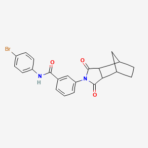 molecular formula C22H19BrN2O3 B4026578 N-(4-bromophenyl)-3-(1,3-dioxooctahydro-2H-4,7-methanoisoindol-2-yl)benzamide 