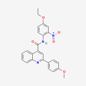 molecular formula C25H21N3O5 B4026592 N-(4-ethoxy-2-nitrophenyl)-2-(4-methoxyphenyl)quinoline-4-carboxamide 