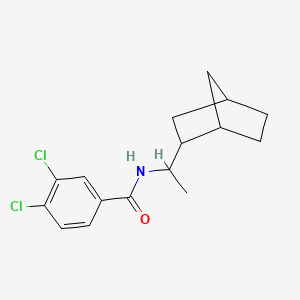 molecular formula C16H19Cl2NO B4026651 N-[1-(bicyclo[2.2.1]hept-2-yl)ethyl]-3,4-dichlorobenzamide 