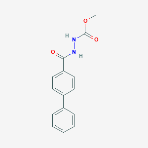 molecular formula C15H14N2O3 B402669 methyl 2-([1,1'-biphenyl]-4-ylcarbonyl)hydrazinecarboxylate 