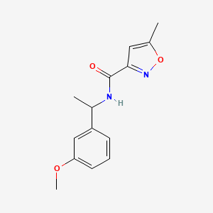 molecular formula C14H16N2O3 B4026765 N-[1-(3-methoxyphenyl)ethyl]-5-methyl-1,2-oxazole-3-carboxamide 