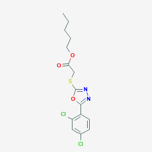 Pentyl {[5-(2,4-dichlorophenyl)-1,3,4-oxadiazol-2-yl]sulfanyl}acetate