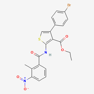 molecular formula C21H17BrN2O5S B4026832 ethyl 4-(4-bromophenyl)-2-[(2-methyl-3-nitrobenzoyl)amino]-3-thiophenecarboxylate 