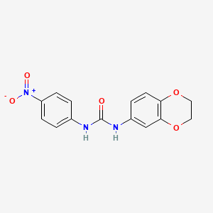 molecular formula C15H13N3O5 B4026863 N-(2,3-dihydro-1,4-benzodioxin-6-yl)-N'-(4-nitrophenyl)urea 