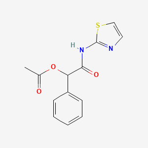 molecular formula C13H12N2O3S B4026898 Acetic acid phenyl-(thiazol-2-ylcarbamoyl)-methyl ester 