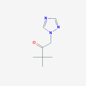 molecular formula C8H13N3O B040269 3,3-Dimethyl-1-(1H-1,2,4-triazol-1-yl)butan-2-one CAS No. 118089-57-9
