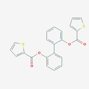 molecular formula C22H14O4S2 B402694 BIPHENYL-2,2'-DIYL DITHIOPHENE-2-CARBOXYLATE 