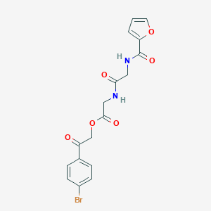 [2-(4-Bromophenyl)-2-oxoethyl] 2-[[2-(furan-2-carbonylamino)acetyl]amino]acetate