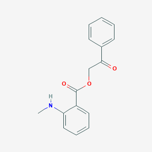 molecular formula C16H15NO3 B402699 2-Oxo-2-phenylethyl 2-(methylamino)benzoate 