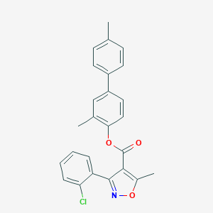 molecular formula C25H20ClNO3 B402701 3-(2-Chloro-phenyl)-5-methyl-isoxazole-4-carboxylic acid 3,4'-dimethyl-biphenyl- 