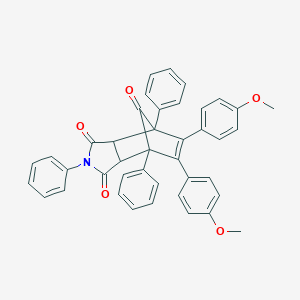 molecular formula C41H31NO5 B402713 8,9-Bis(4-methoxyphenyl)-1,4,7-triphenyl-4-azatricyclo[5.2.1.0~2,6~]dec-8-ene-3,5,10-trione 