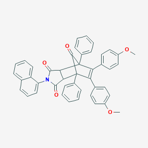 molecular formula C45H33NO5 B402716 8,9-Bis-(4-methoxy-phenyl)-4-naphthalen-1-yl-1,7-diphenyl-4-aza-tricyclo[5.2.1.0 