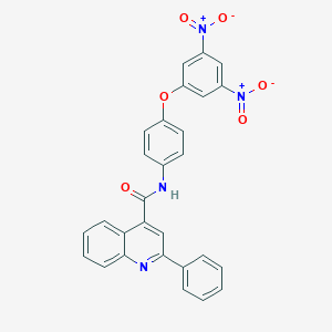 molecular formula C28H18N4O6 B402719 N-[4-(3,5-dinitrophenoxy)phenyl]-2-phenylquinoline-4-carboxamide 
