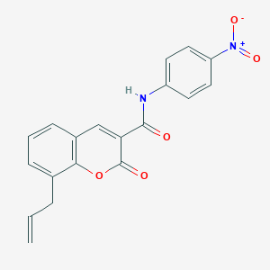 molecular formula C19H14N2O5 B402723 8-allyl-N-{4-nitrophenyl}-2-oxo-2H-chromene-3-carboxamide 
