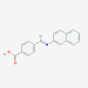 molecular formula C18H13NO2 B402725 4-(Naphthalen-2-yliminomethyl)benzoic acid 