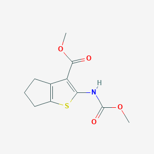 molecular formula C11H13NO4S B4027300 methyl 2-[(methoxycarbonyl)amino]-5,6-dihydro-4H-cyclopenta[b]thiophene-3-carboxylate 
