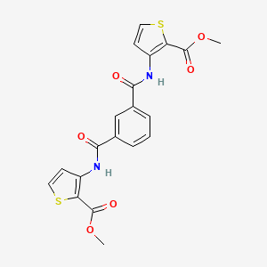 molecular formula C20H16N2O6S2 B4027312 METHYL 3-{[3-({[2-(METHOXYCARBONYL)-3-THIENYL]AMINO}CARBONYL)BENZOYL]AMINO}-2-THIOPHENECARBOXYLATE 