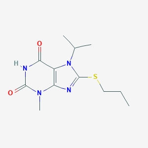 molecular formula C12H18N4O2S B402734 3-Methyl-7-propan-2-yl-8-propylsulfanylpurine-2,6-dione CAS No. 331675-01-5