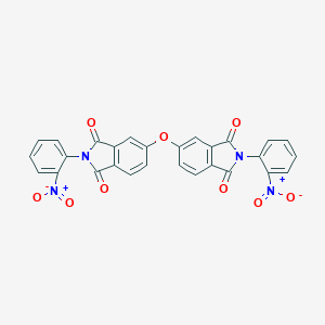 molecular formula C28H14N4O9 B402736 2-{2-nitrophenyl}-5-[(2-{2-nitrophenyl}-1,3-dioxo-2,3-dihydro-1H-isoindol-5-yl)oxy]-1H-isoindole-1,3(2H)-dione 