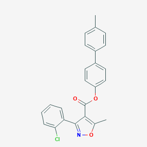 molecular formula C24H18ClNO3 B402739 4'-Methylbiphenyl-4-yl 3-(2-chlorophenyl)-5-methylisoxazole-4-carboxylate 
