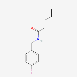 molecular formula C12H16FNO B4027392 N-[(4-fluorophenyl)methyl]pentanamide 
