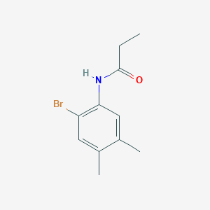 molecular formula C11H14BrNO B4027501 N-(2-Bromo-4,5-dimethylphenyl)propionamide 