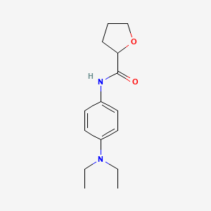 molecular formula C15H22N2O2 B4027502 N-[4-(diethylamino)phenyl]oxolane-2-carboxamide 